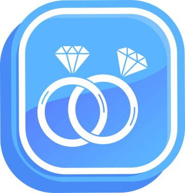 Yüzük. Web simgesi vektör illüstrasyonu