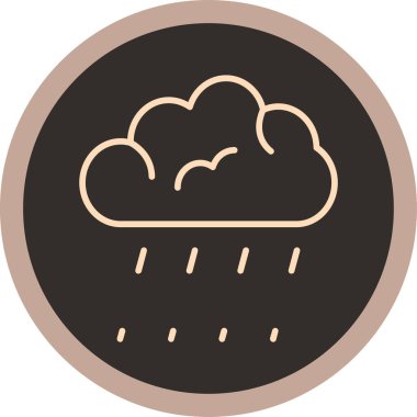 Yağmur. Web simgesi basit illüstrasyon