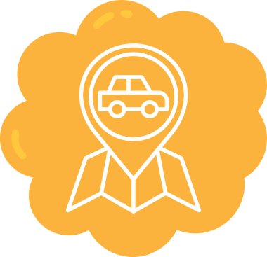 Taksiyle. Web simgesi basit illüstrasyon