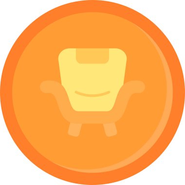 Sandalye. Web simgesi basit illüstrasyon