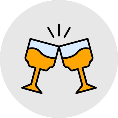 vektör şarap kadehleri çizimi