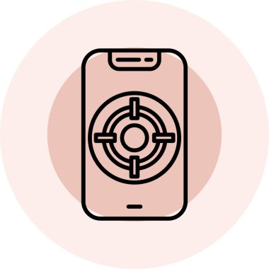 Cep telefonu. Web simgesi basit illüstrasyon