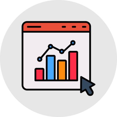 Gri arkaplan üzerinde izole edilmiş düz moda Grafik Simgesi