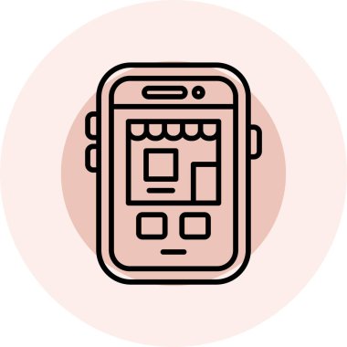 Akıllı telefon simgesinin vektör illüstrasyonu