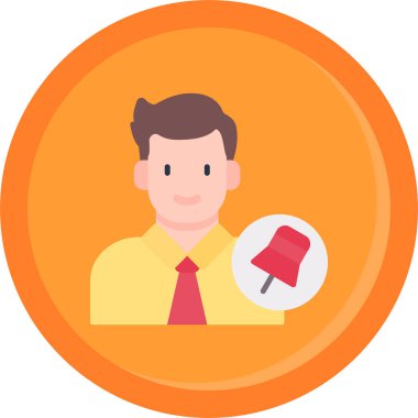 İşadamı Düz Vektör Simgesi