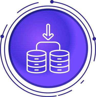 Satır Sunucusu, Data, Web sunucu simgesi beyaz arkaplanda izole edildi. Renkli taslak konsepti. Vektör