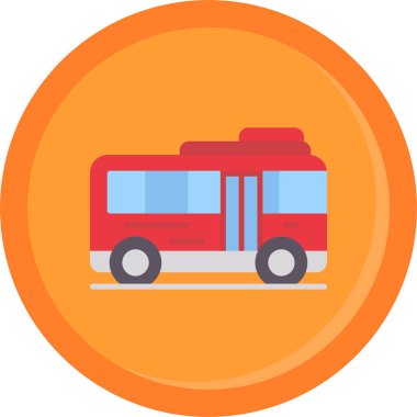Otobüs. Web simgesi basit illüstrasyon