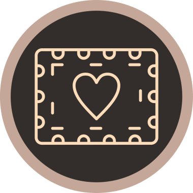 Kalp. Web simgesi basit illüstrasyon