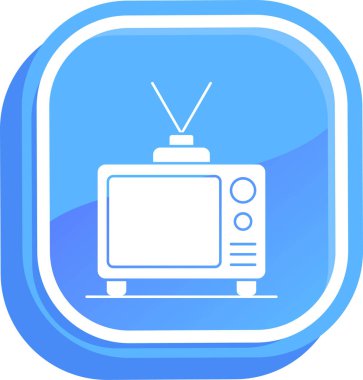 TV simgesi vektör illüstrasyonu