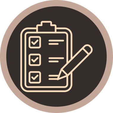 Kontrol listesi web simgesi, illüstrasyon vektörü