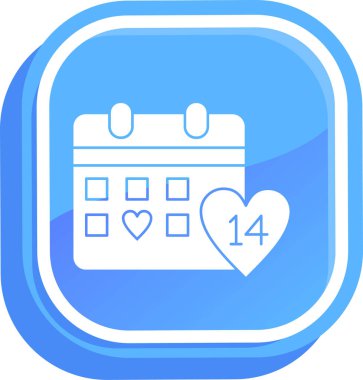 Sevgililer Günü simgesi düz stil