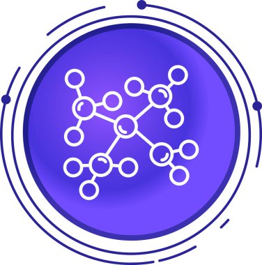 Molekül simgesi vektör illüstrasyonu