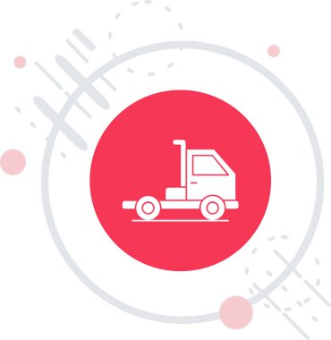 Bir kamyon simgesinin vektör çizimi