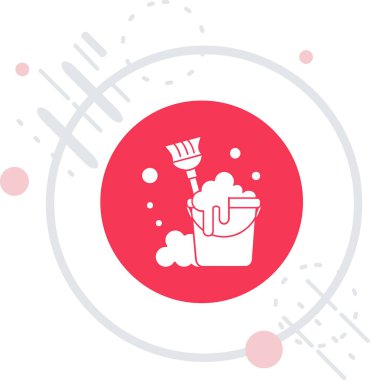 Çizgi fırçası simgesi beyaz arkaplanda izole edildi. Renkli taslak konsepti. Vektör.