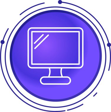 Bilgisayar. Web simgesi basit illüstrasyon