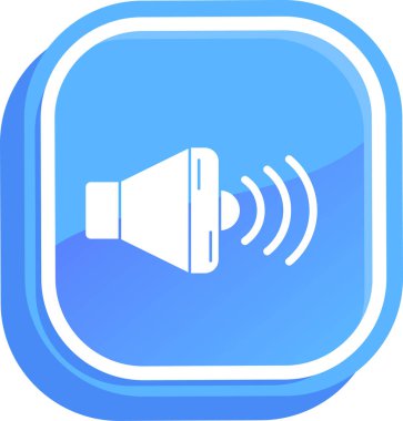 ses hoparlörü simgesi. Basit bir çizim. Web için hoparlör vektör simgesi