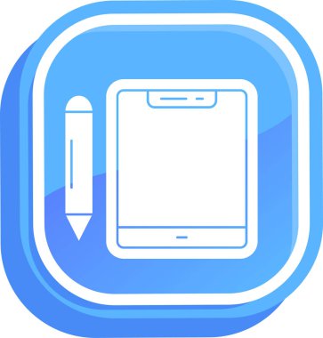 Cep telefonu, kalem, kalem, kalem, kağıt vektör simgesi