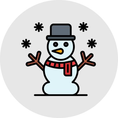 Kardan adam. Web simgesi basit illüstrasyon