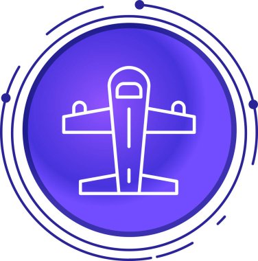 Vektör illüstrasyonu, düzlem simgesi, vektör