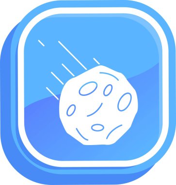 Bir topun mavi ve beyaz ikonunun vektör çizimi