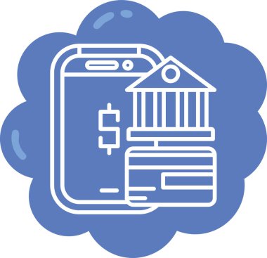 Mobil bankacılık. Basit resimleme