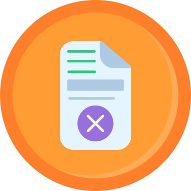 belge dosya simgesi, vektör illüstrasyonu