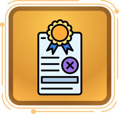 Rozet Vektörü Simgesi Tasarımı İllüstrasyonu