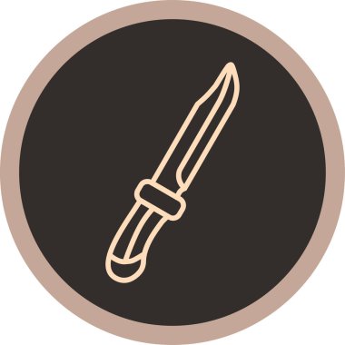 Kılıç. Web simgesi basit illüstrasyon