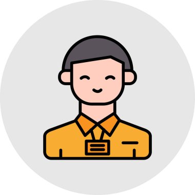 Man avatar simgesi vektör illüstrasyonu