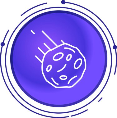 Beyaz arka planda izole edilmiş dünya simgesine sahip çizgi gezegen. Renkli taslak konsepti. vektör illüstrasyonu.