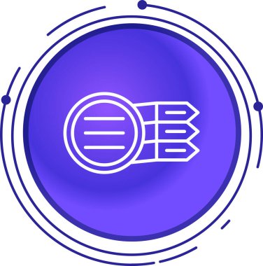 Siyah çizgi davul simgesi beyaz arkaplanda izole edildi. Müzik işareti. müzik aleti sembolü. Mavi daire düğmesi. vektör.