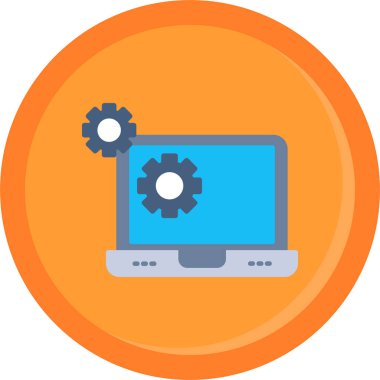 Bilgisayar. Web simgesi basit illüstrasyon