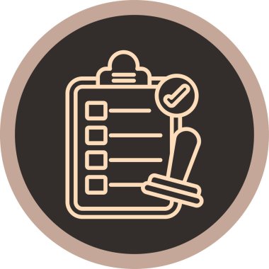 Kontrol listesi. Web simgesi basit illüstrasyon