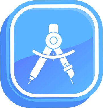 Bir pusula simgesinin vektör illüstrasyonu