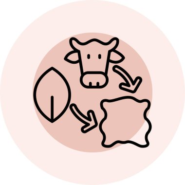 inek simgesi vektör illüstrasyonu