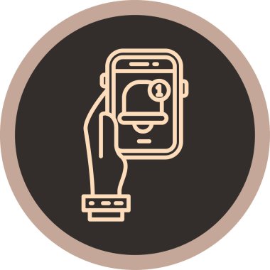 Akıllı telefon simgesinin vektör illüstrasyonu