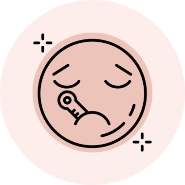 üzgün yüz simgesi, vektör illüstrasyon tasarımı