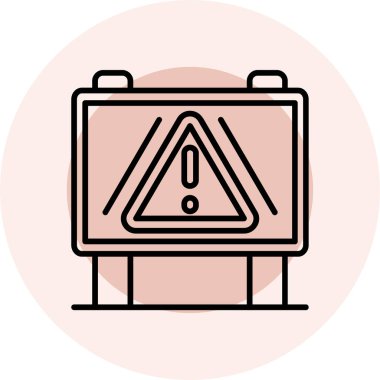 Uyarı işaretinin vektör simgesi