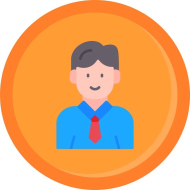 Rozet ikonlu bir adam. basit vektör