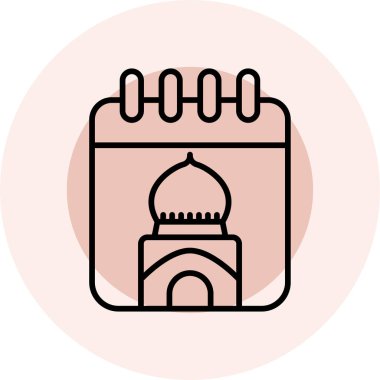 Cami simgesi vektör illüstrasyonu