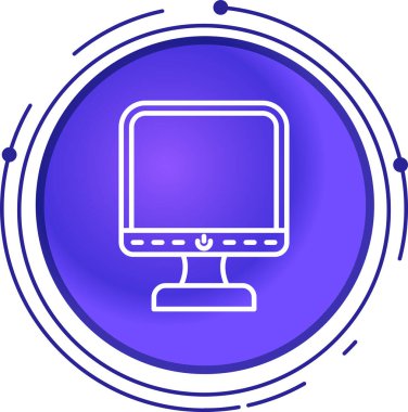 Bilgisayar. Web simgesi basit illüstrasyon