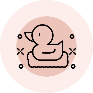 Şirin bir bebek simgesinin vektör çizimi