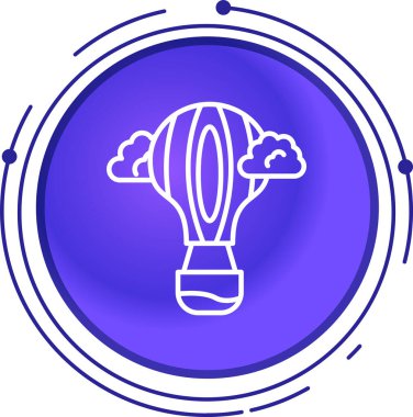 Beyaz zemin üzerinde rüzgar ikonu olan mavi ampul. Enerji ve fikir. Alternatif enerji kavramı Soyut çember rastgele noktalar. vektör illüstrasyonu