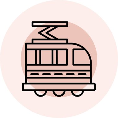 Tren ikonu. vektör illüstrasyonu