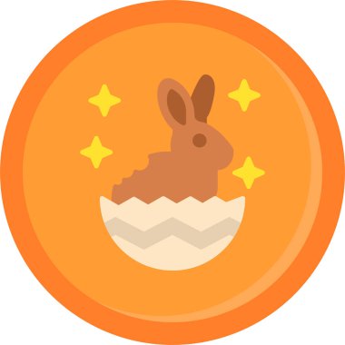 Paskalya pastası vektör simgesi modern basit tasarım illüstrasyonu