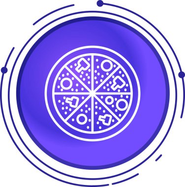 Pizza ikonu vektör illüstrasyonu