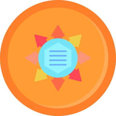 Güneş. Web simgesi basit illüstrasyon