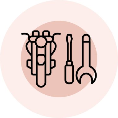 motosiklet simgesi vektör illüstrasyonu