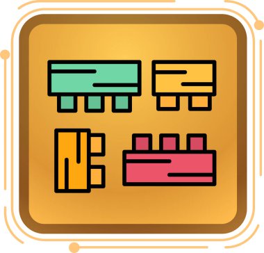 Mobilya simgesinin vektör illüstrasyonu