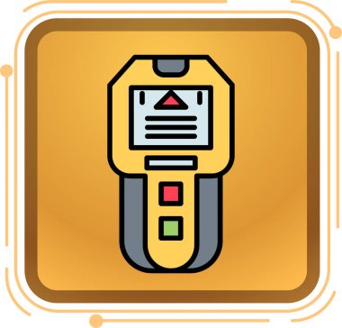 elektronik aygıt simgesi renk dış hat vektörü